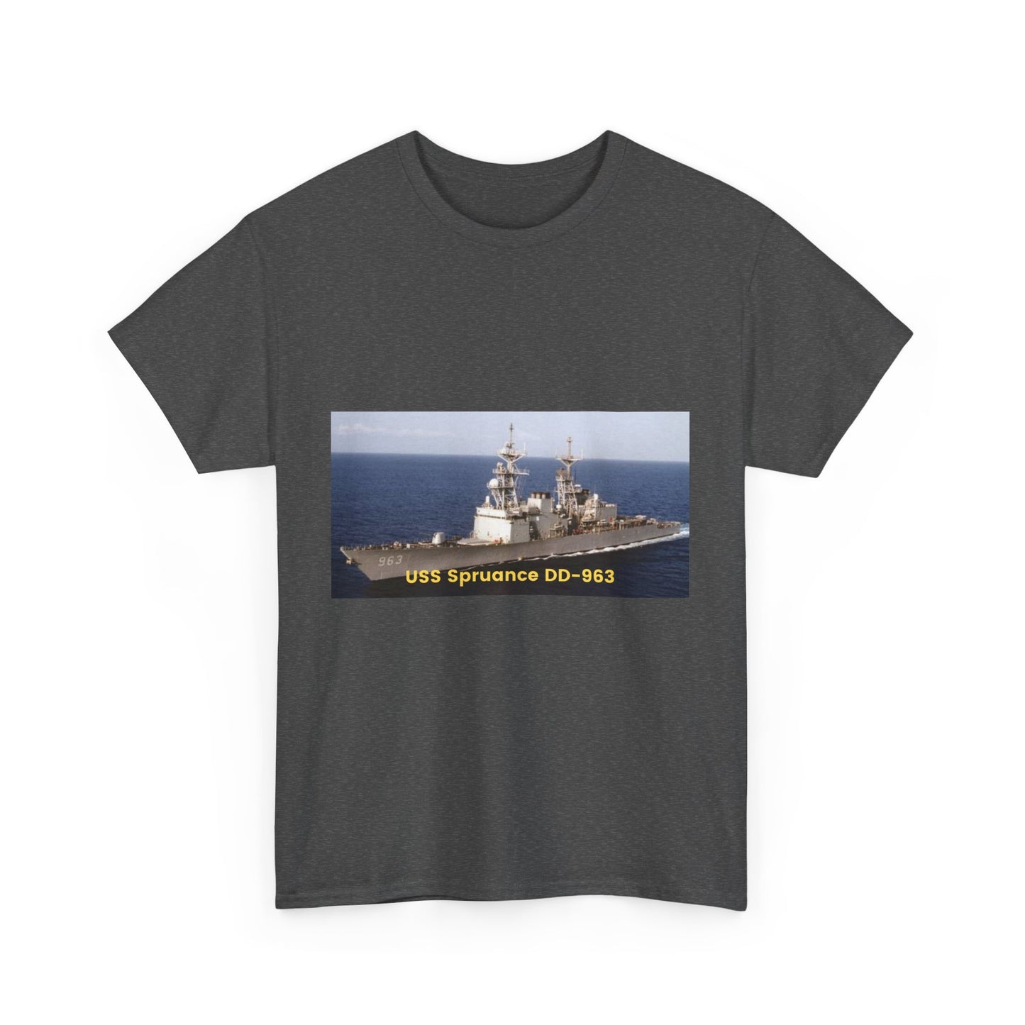 USS Spruance DD-963 Navy POD Smileandlaughtees Unisex Heavy Cotton Tee T-Shirt