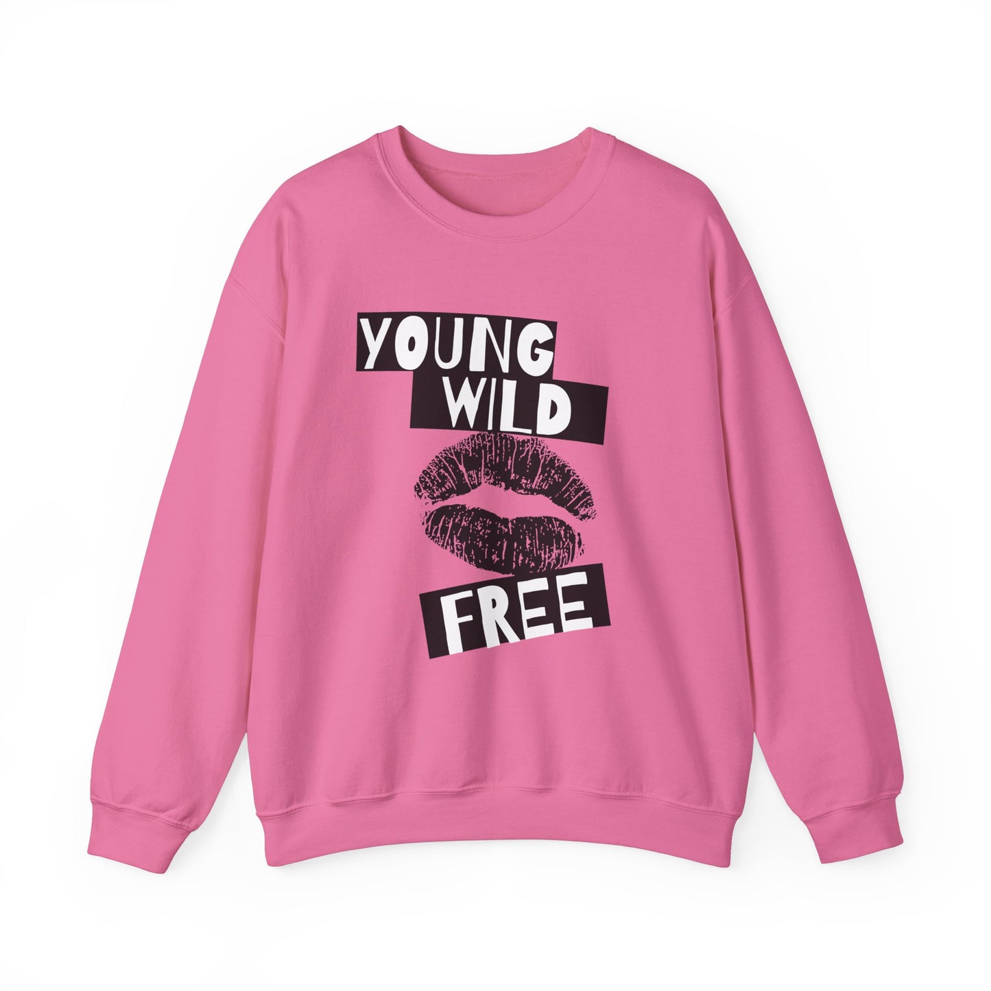 Young Wild Free SmileandLaughTees Unisex Heavy Blend™ Crewneck Sweatshirt