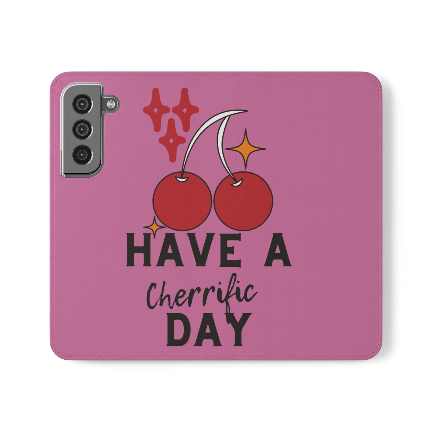 Have A Cherrific Day SmileandLaughTees Flip Phone Case