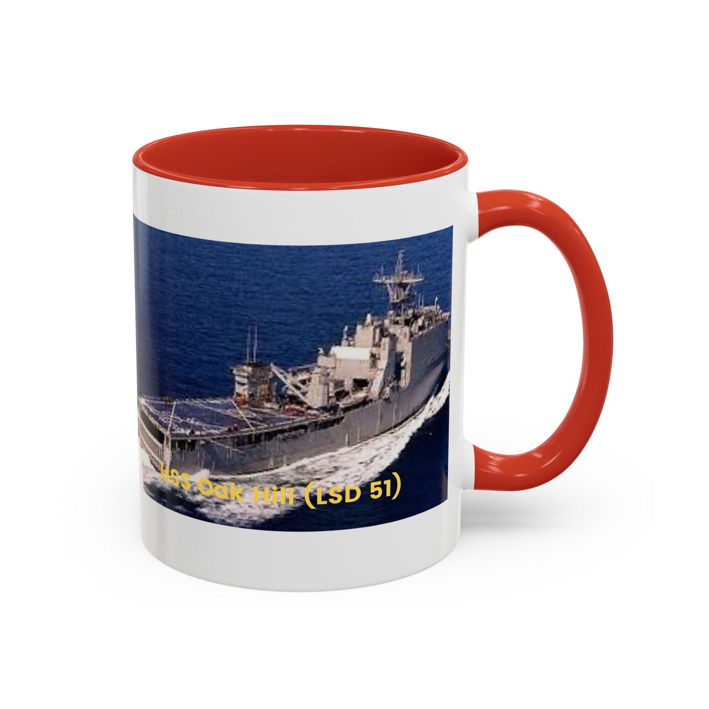 USS Oak Hill (LSD 51) Navy POD Smileandlaughtees Accent Coffee Mug (11, 15oz)