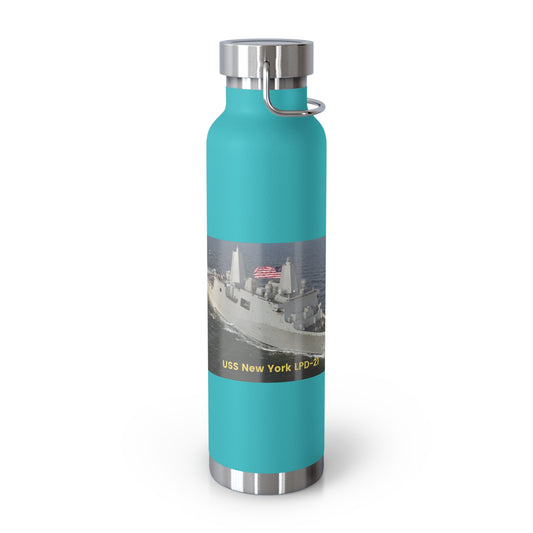 USS Spruance DD-963 Navy POD Smileandlaughtees Copper Vacuum Insulated Bottle, 22oz