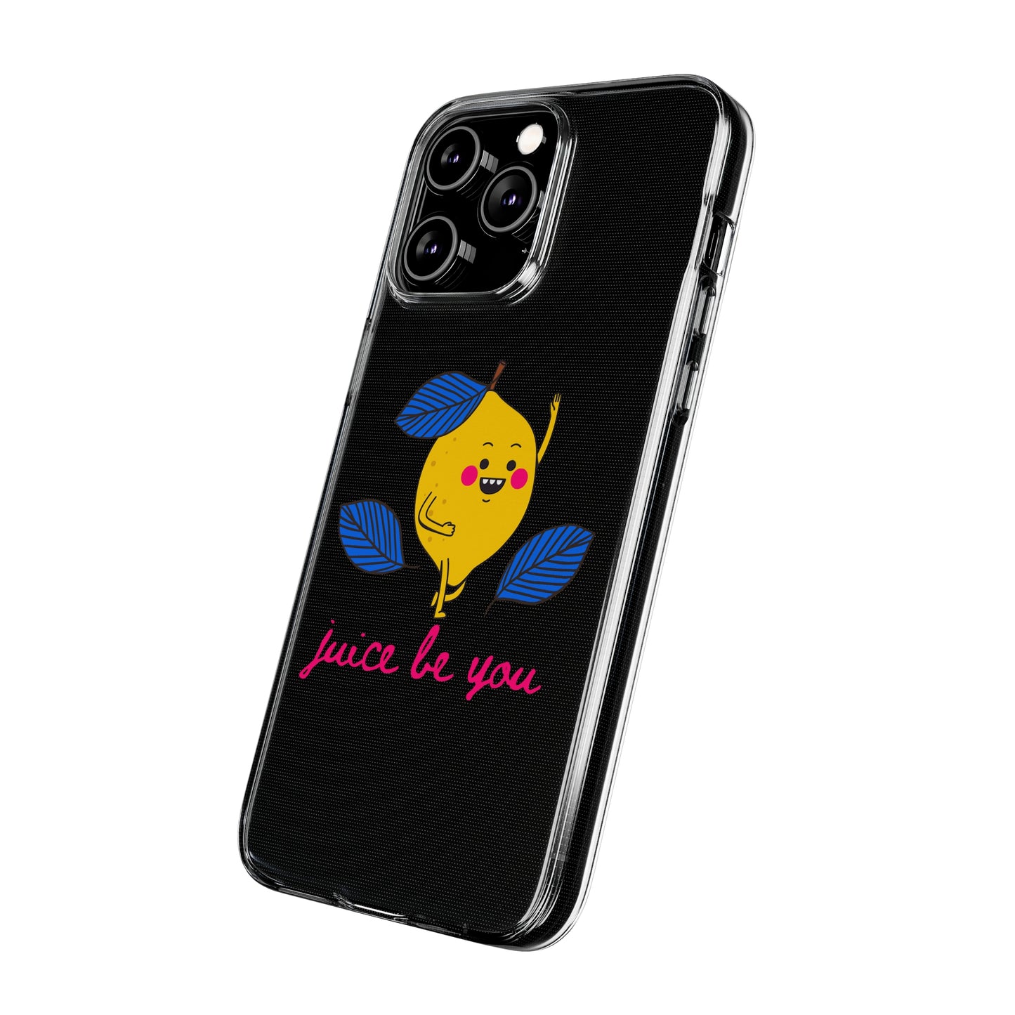 Juice Be You SmileandLaughTees Clear Silicone Phone Case