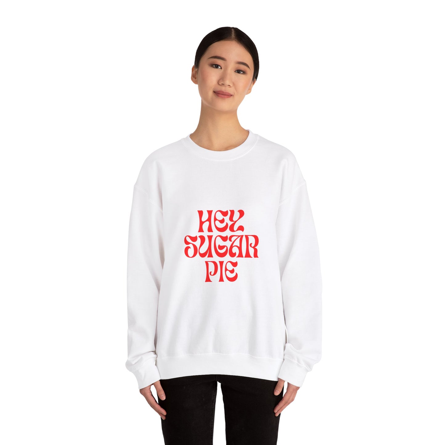 Hey Sugar Pie SmileandLaughTees Unisex Heavy Blend™ Crewneck Sweatshirt