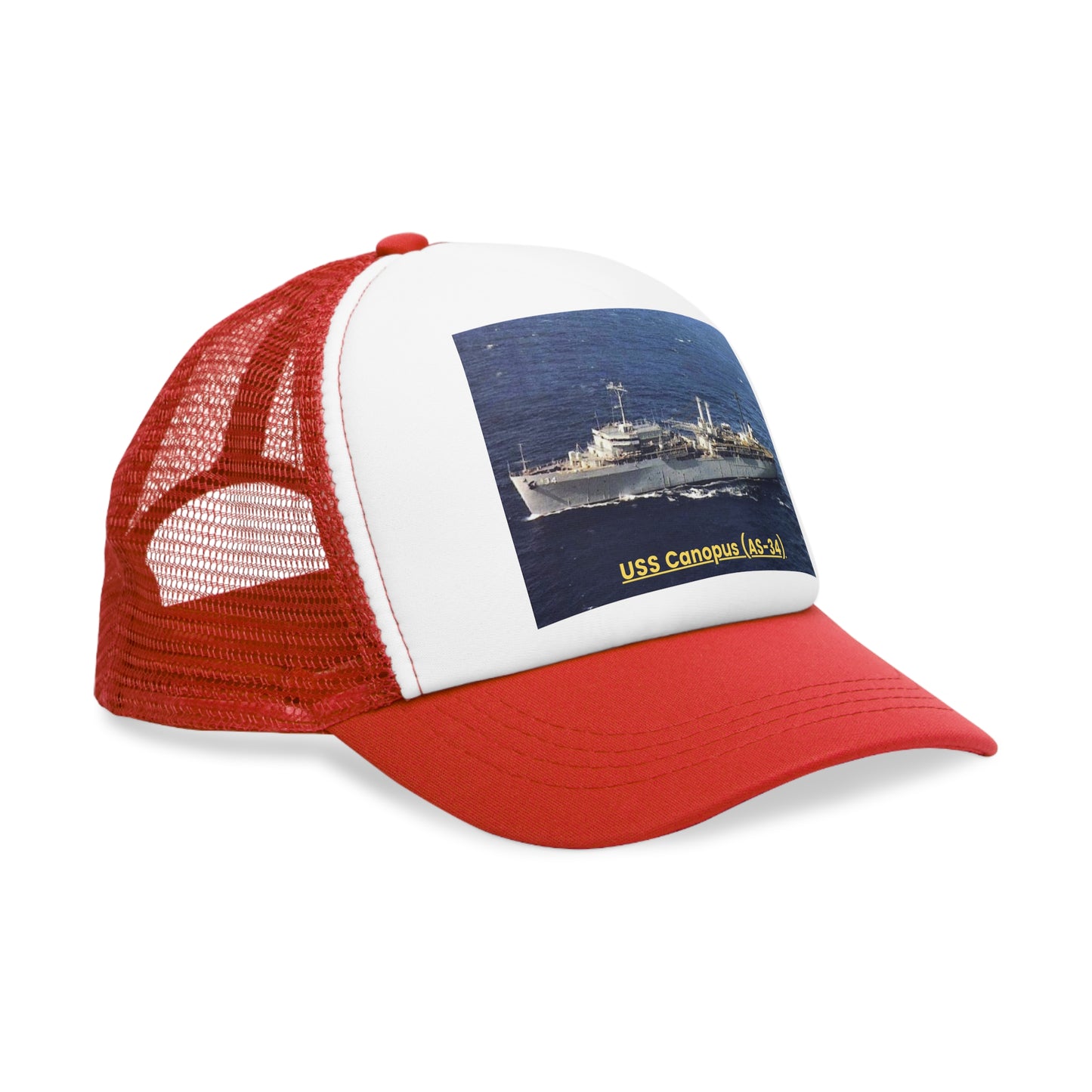 USS Canopus (AS-34) Navy POD Smileandlaughtees Mesh Cap