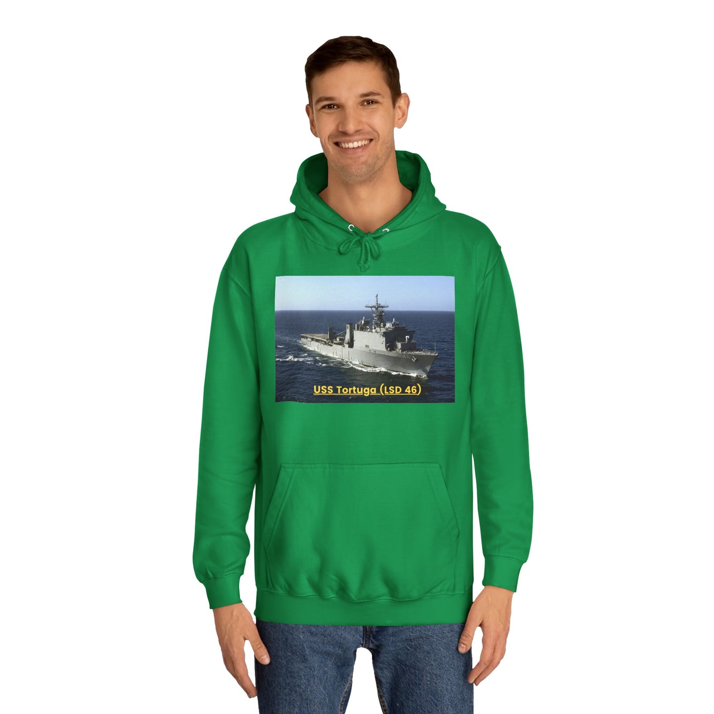 USS Tortuga (LSD 46) Navy POD Smileandlaughtees Unisex College Hoodie