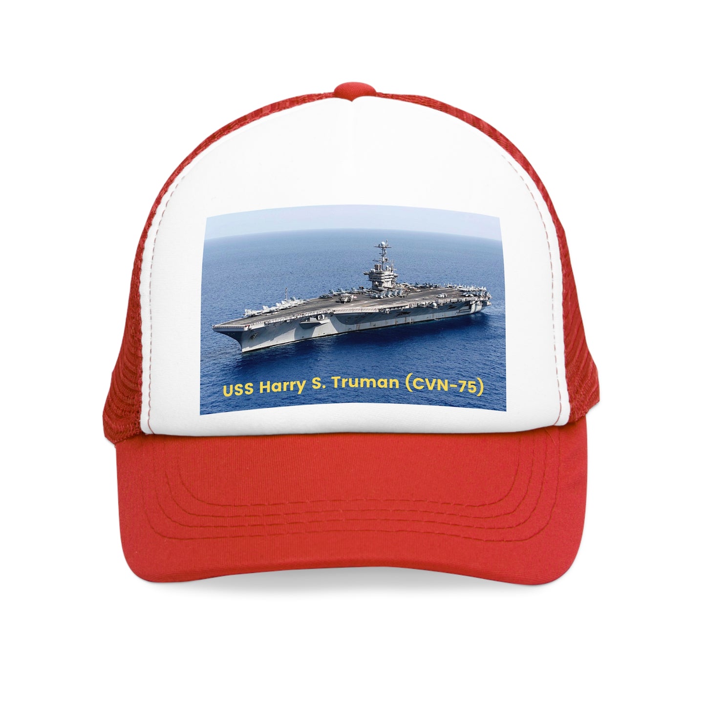 USS Harry S. Truman (CVN-75) Navy POD Smileandlaughtees Mesh Cap