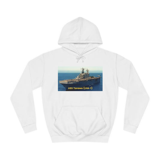 USS Tarawa (LHA-1) Navy POD Smileandlaughtees Unisex College Hoodie