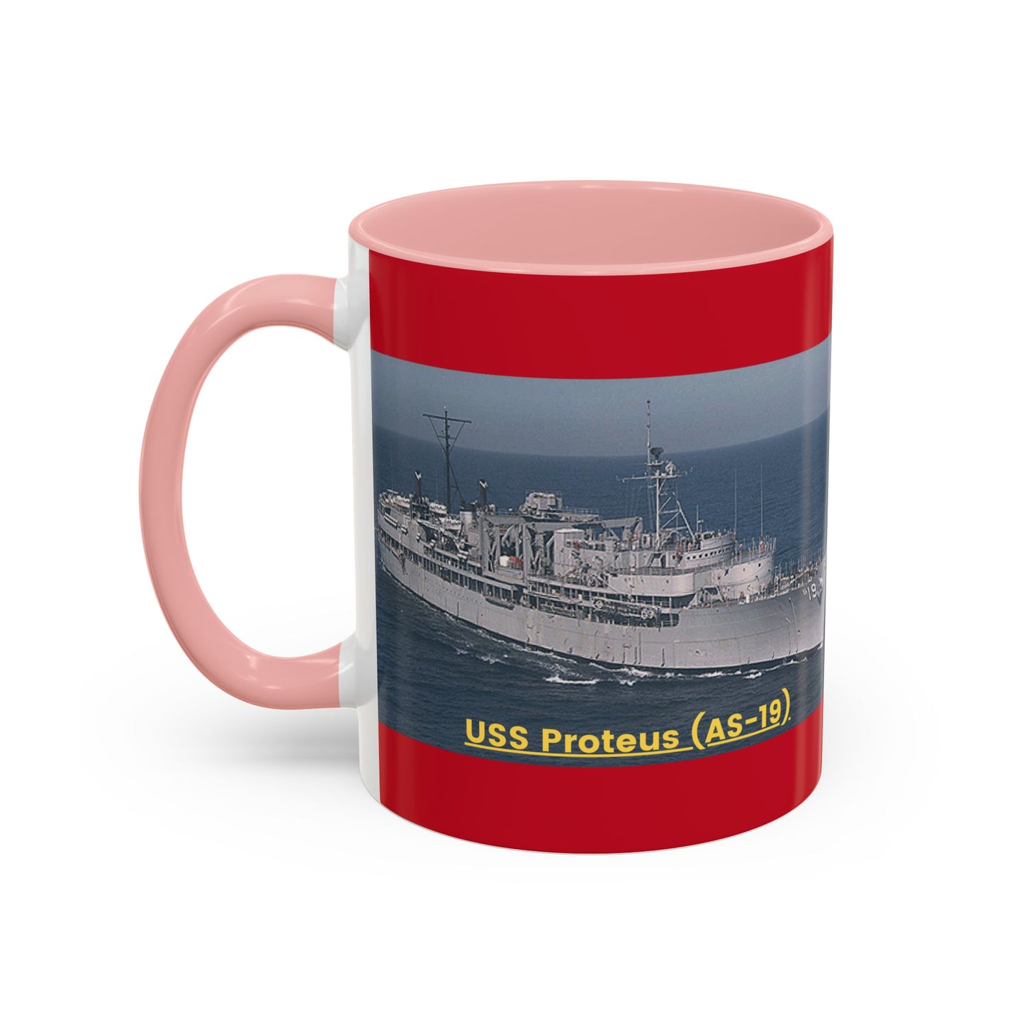 USS Proteus (AS-19) Navy POD Smileandlaughtees Accent Coffee Mug (11, 15oz)