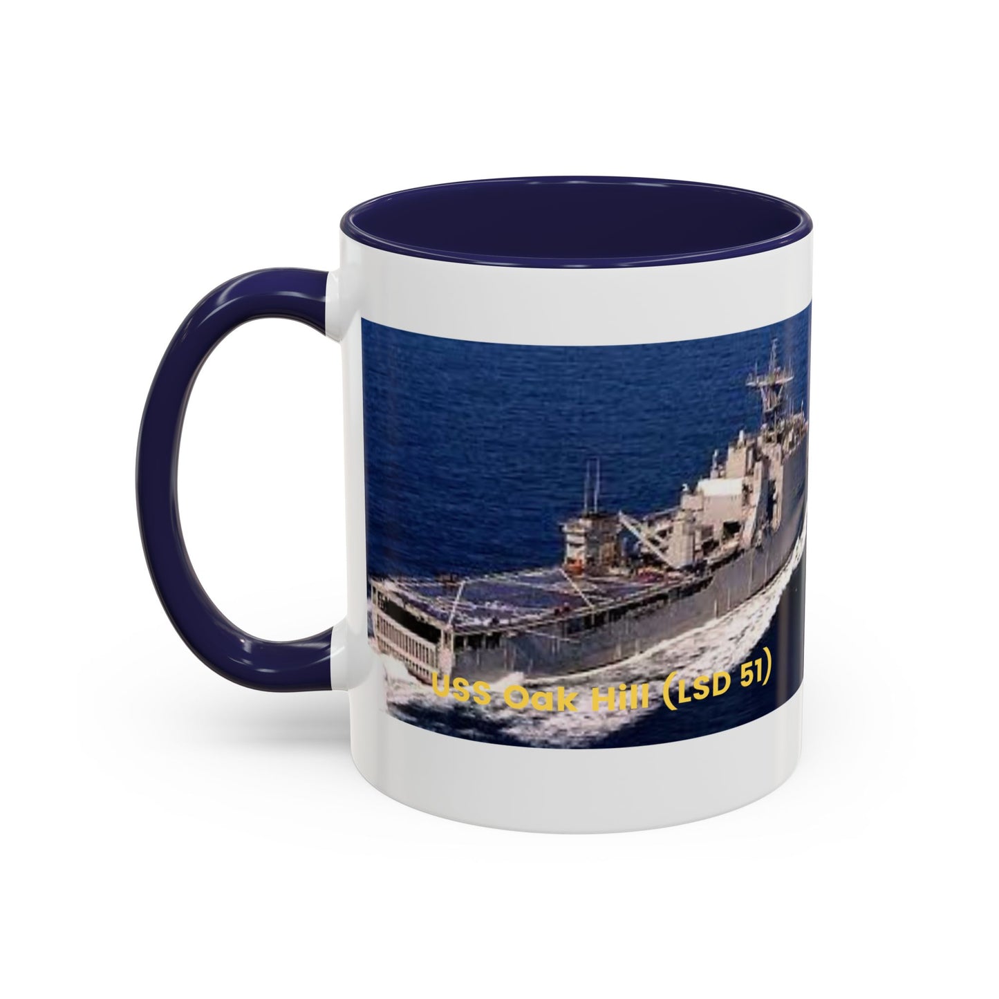 USS Oak Hill (LSD 51) Navy POD Smileandlaughtees Accent Coffee Mug (11, 15oz)