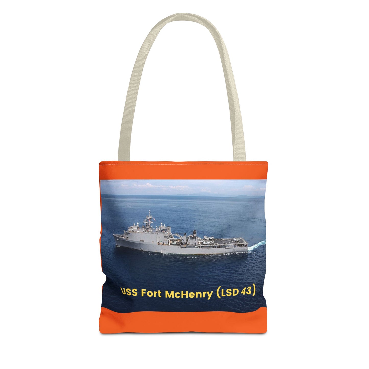 USS Fort McHenry (LSD 43) Navy POD Smileandlaughtees Tote Bag (AOP)