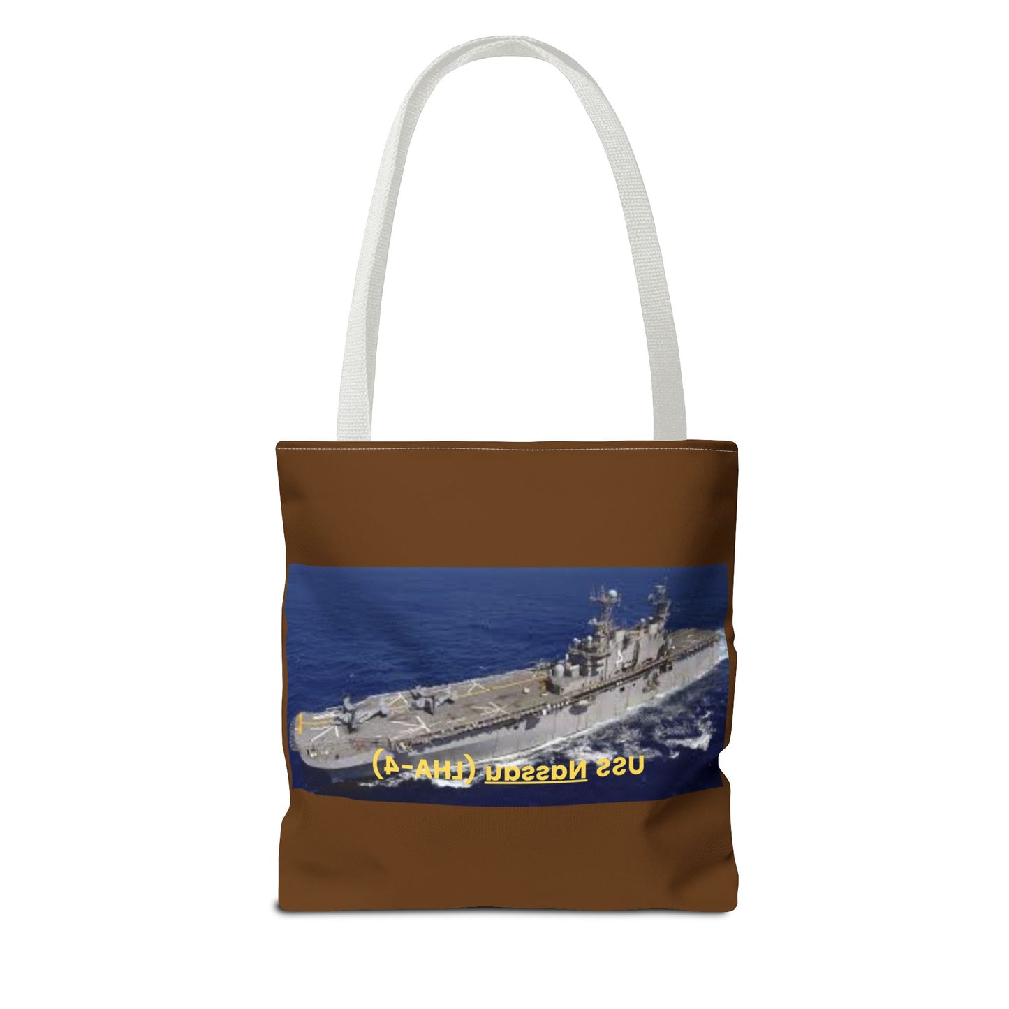 USS Nassau (LHA-4) Navy POD Smileandlaughtees Tote Bag (AOP)