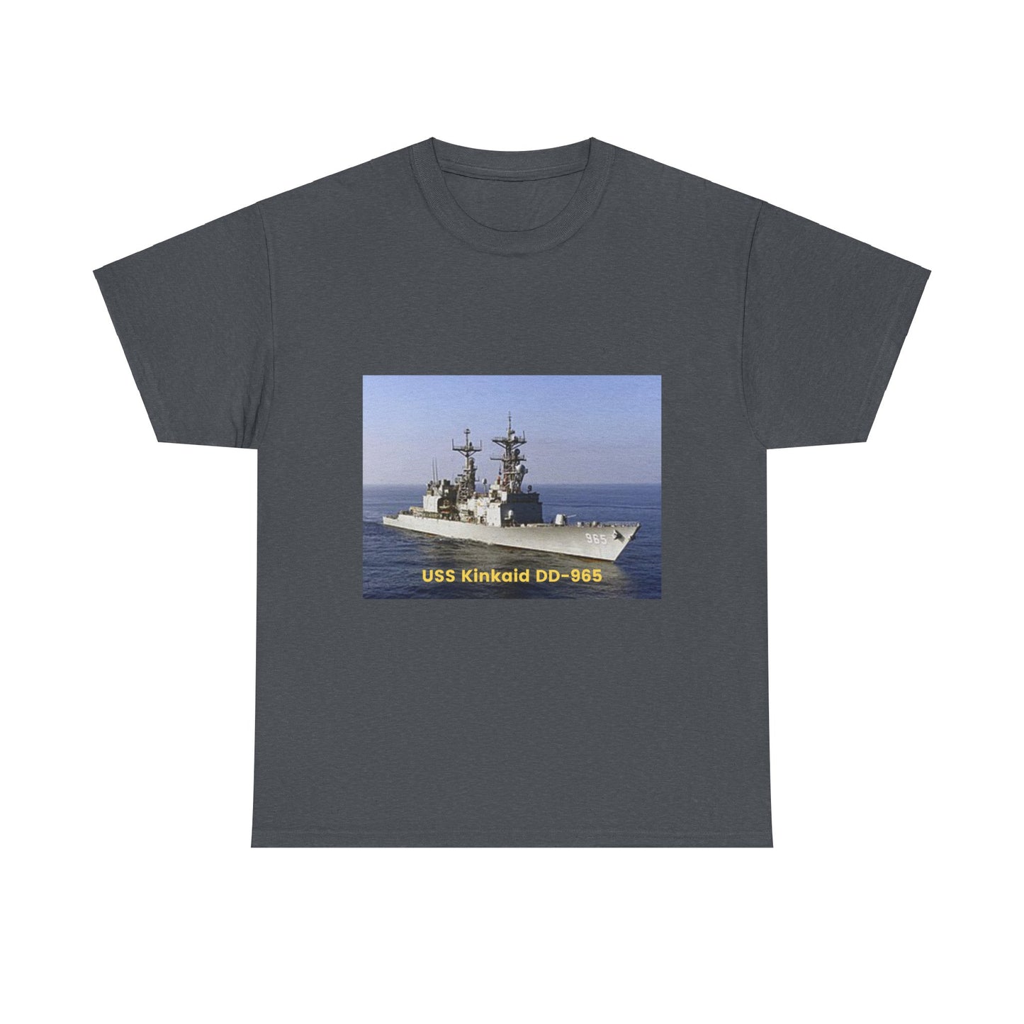 USS Kinkaid DD-965 Navy POD Smileandlaughtees Unisex Heavy Cotton Tee T-Shirt