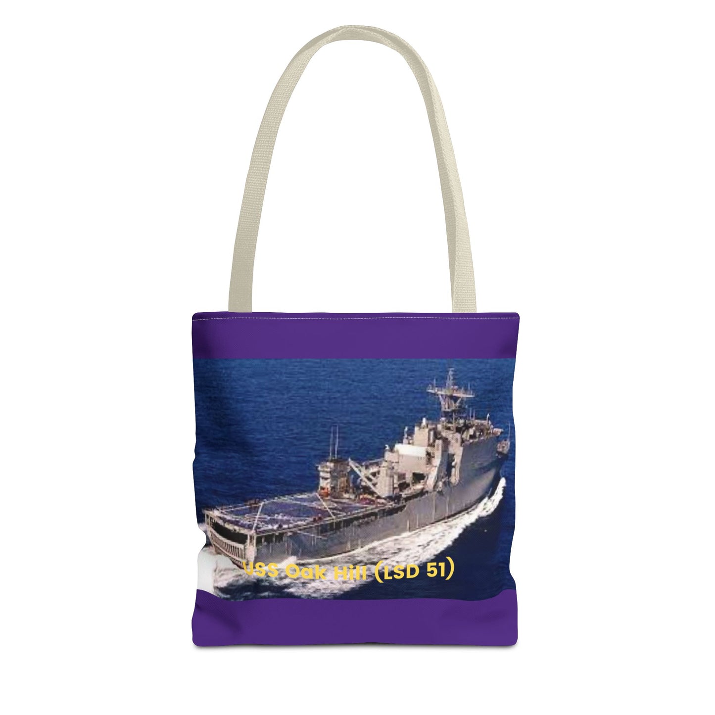 USS Oak Hill (LSD 51) Navy POD Smileandlaughtees Tote Bag (AOP)