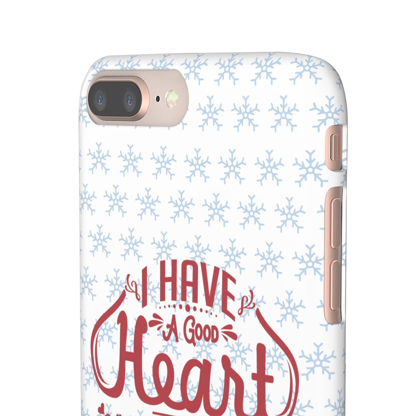 I’ve Got A Good Heart But This Mouth SmileandLaughTees Snap Phone Case