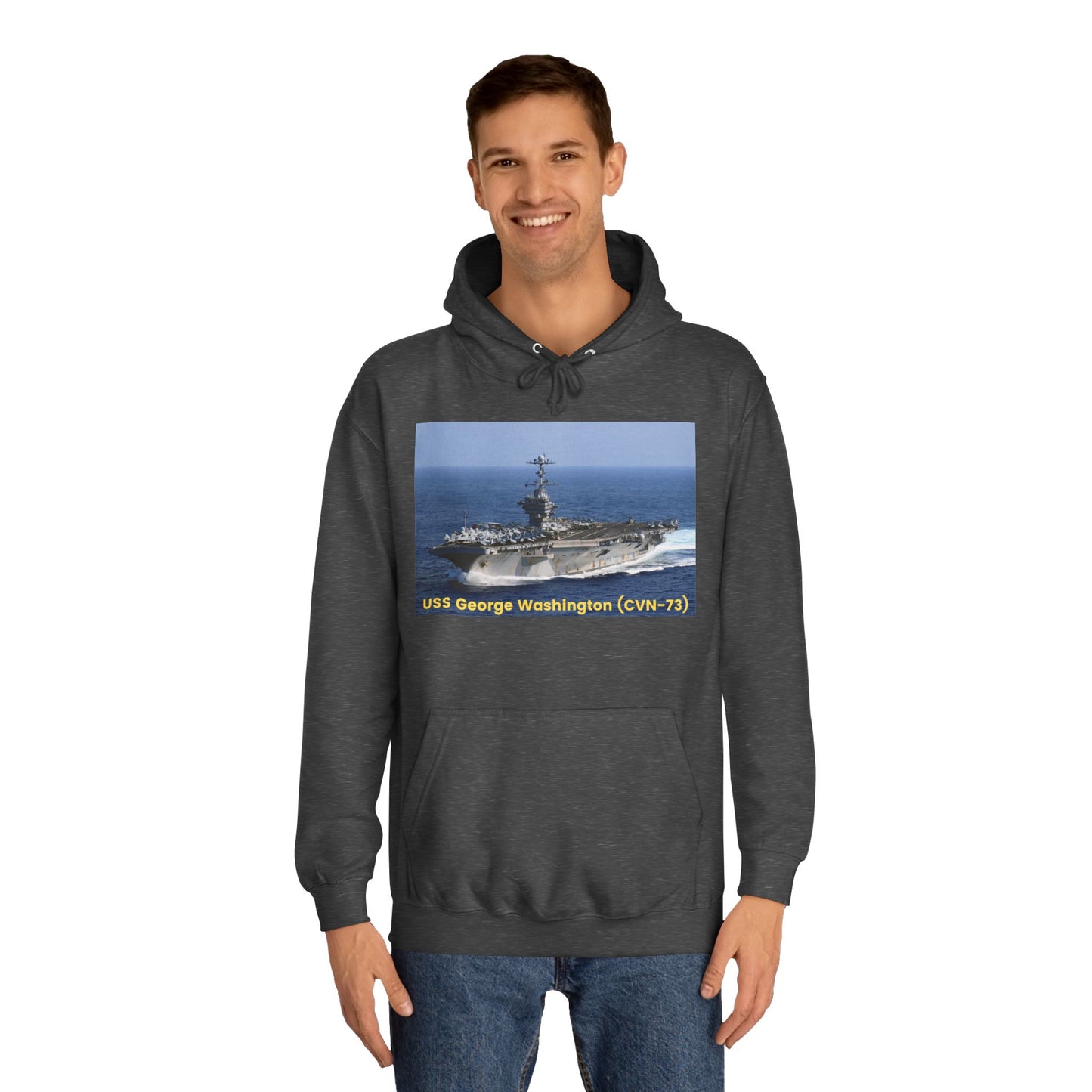 USS George Washington (CVN-73) Navy POD Smileandlaughtees Unisex College Hoodie