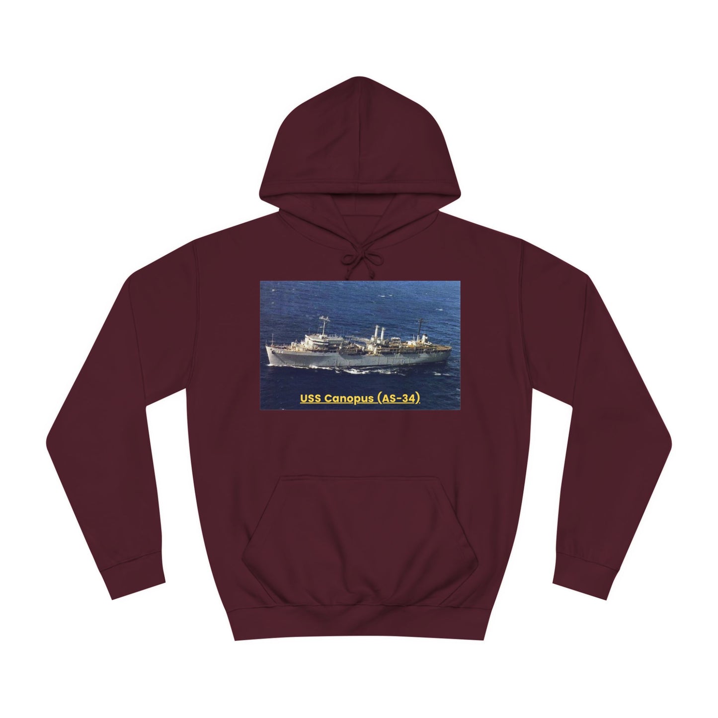 USS Canopus (AS-34) Navy POD Smileandlaughtees  Unisex College Hoodie