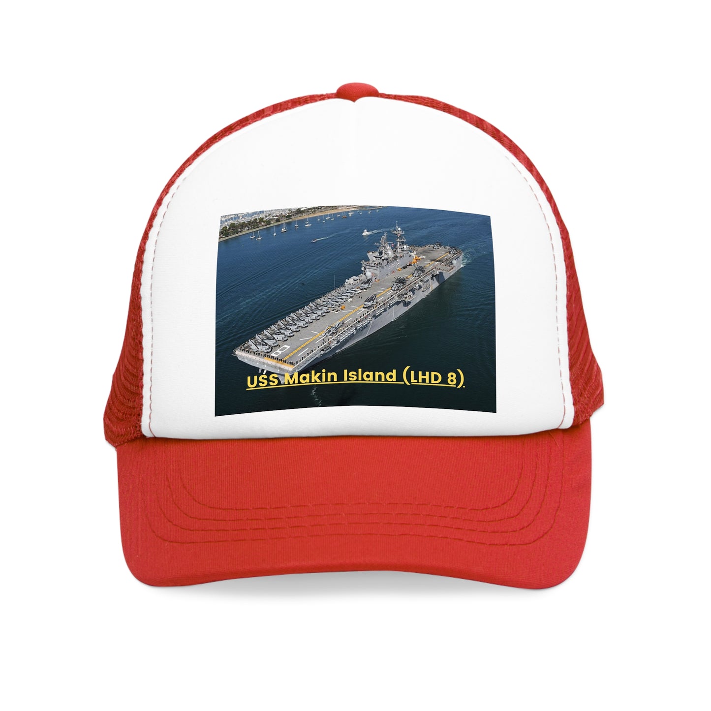 USS Makin Island (LHD 8) Navy POD Smileandlaughtees Mesh Cap