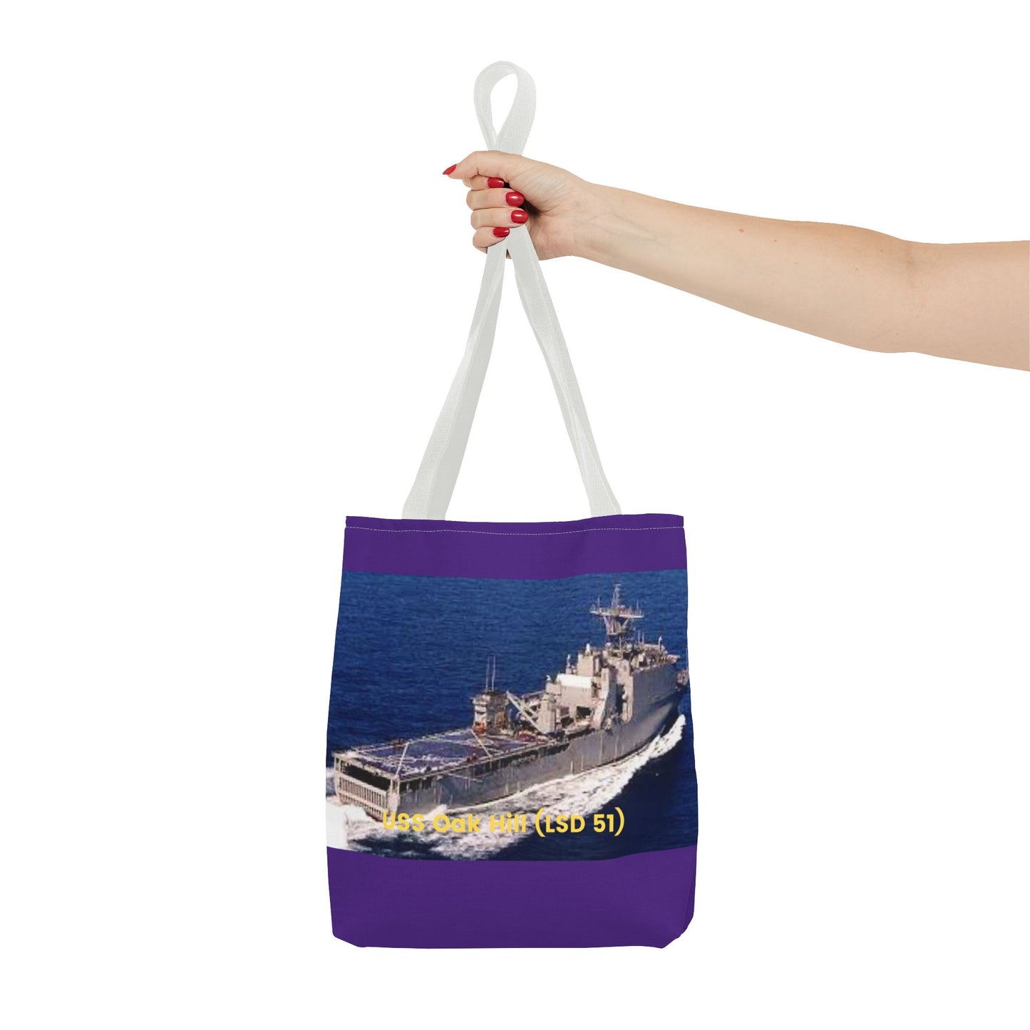 USS Oak Hill (LSD 51) Navy POD Smileandlaughtees Tote Bag (AOP)