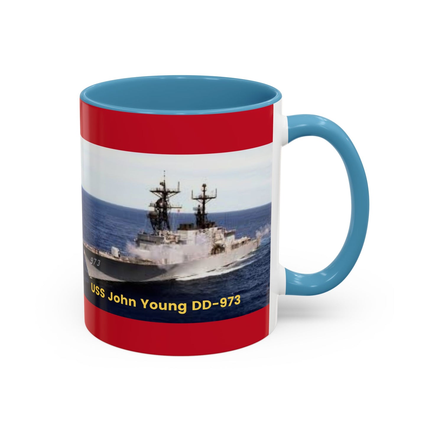 USS John Young DD-973 Navy POD Smileandlaughtees Accent Coffee Mug (11, 15oz)