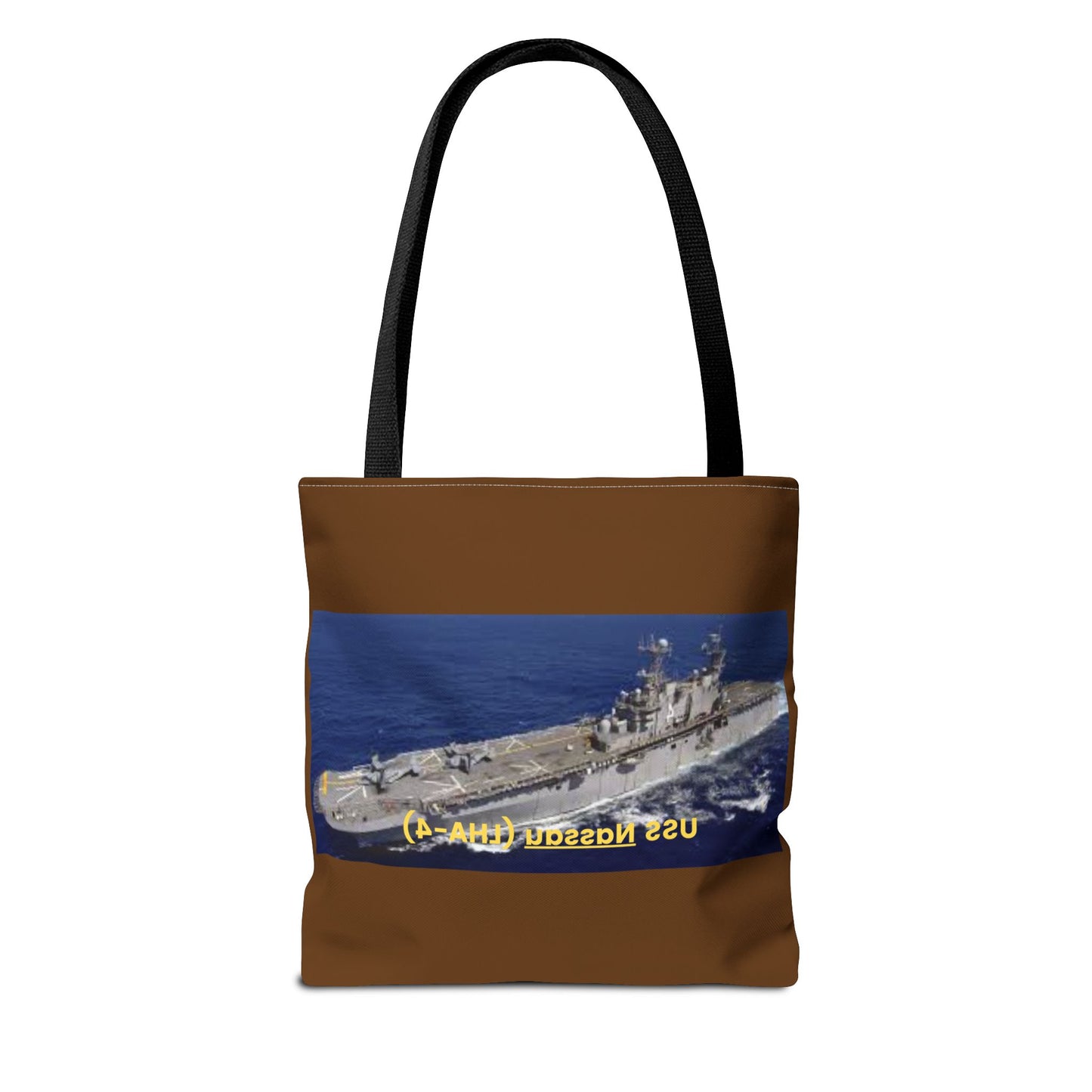 USS Nassau (LHA-4) Navy POD Smileandlaughtees Tote Bag (AOP)