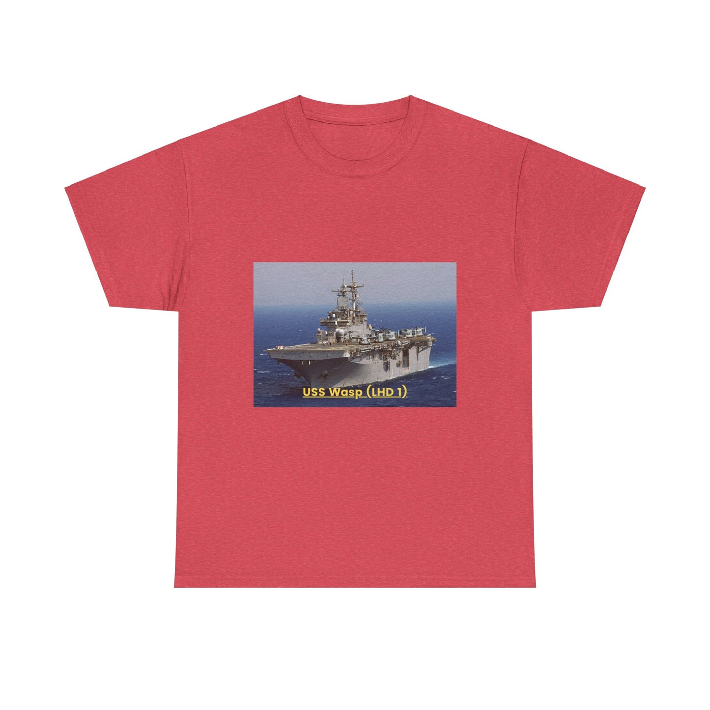 USS Wasp (LHD 1) Navy POD Smileandlaughtees Unisex Heavy Cotton Tee T-Shirt