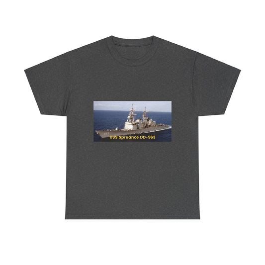 USS Spruance DD-963 Navy POD Smileandlaughtees Unisex Heavy Cotton Tee T-Shirt