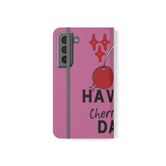 Have A Cherrific Day SmileandLaughTees Flip Phone Case