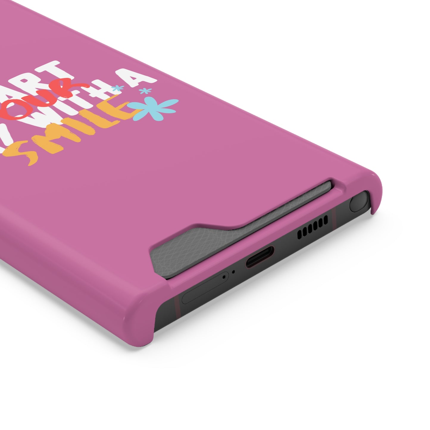 Start Your Day With A Smile SmileandLaughTees Phone Case With Card Holder