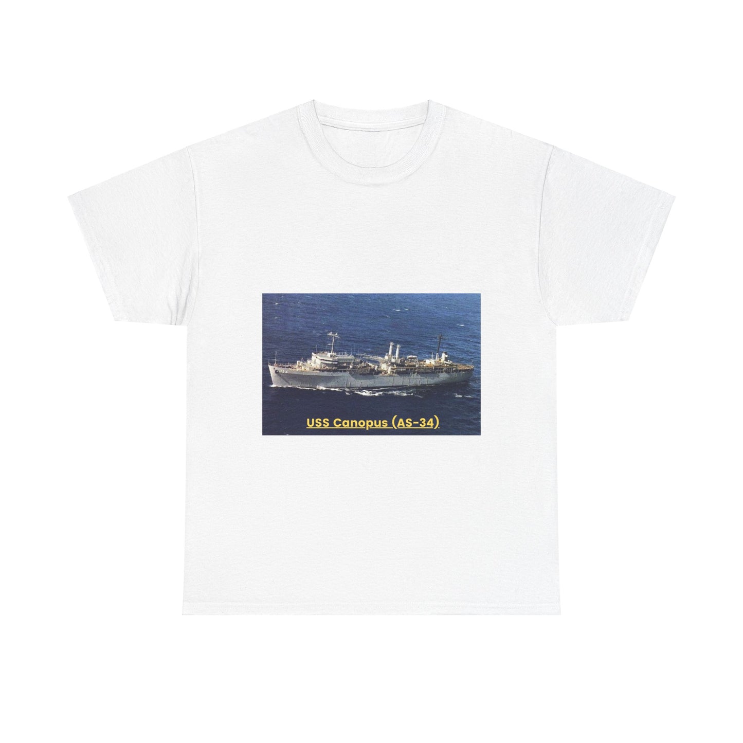 USS Canopus (AS-34) Navy POD Smileandlaughtees Unisex Heavy Cotton Tee T-Shirt