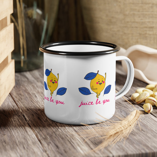 Juice Be You SmileandLaughTees Enamel Camp Cup