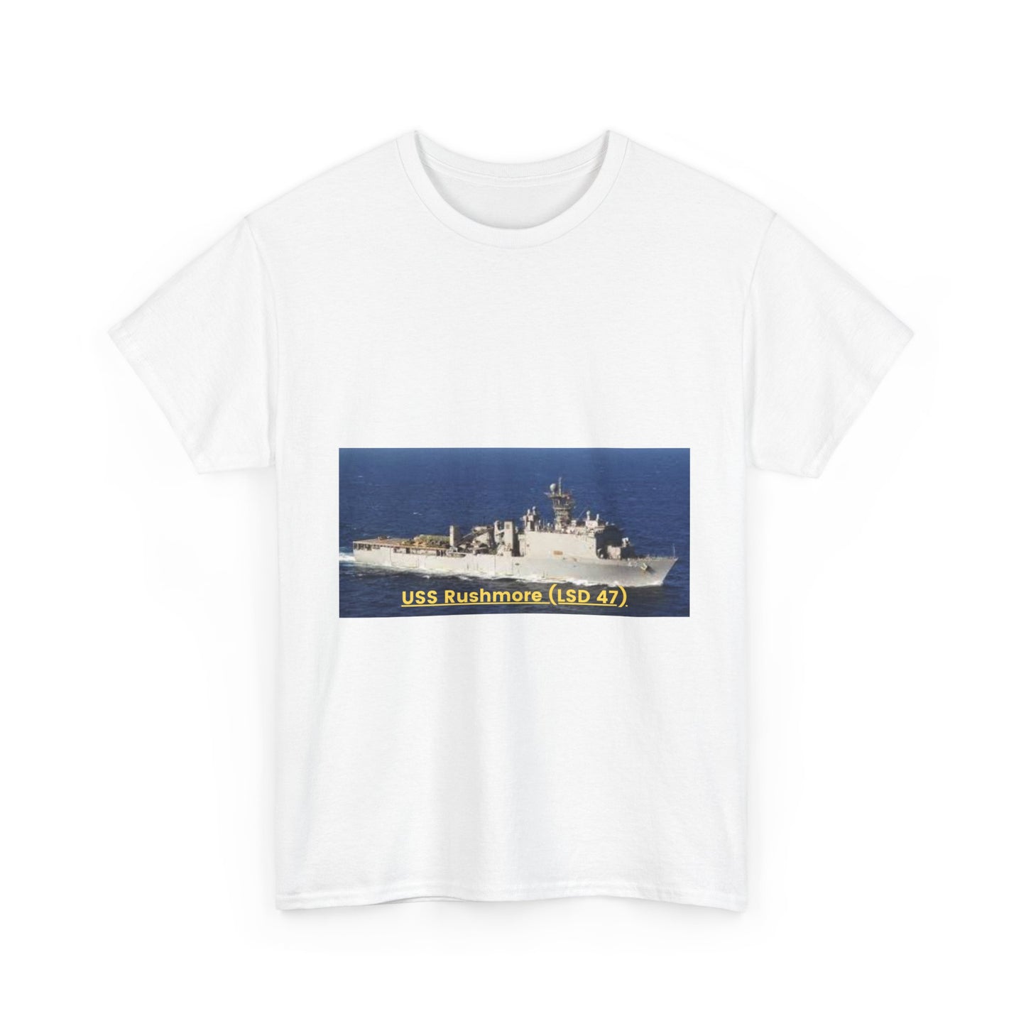 USS Rushmore (LSD 47) Navy POD Smileandlaughtees Unisex Heavy Cotton Tee T-Shirt