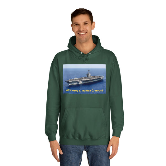 USS Harry S. Truman (CVN-75) Navy POD Smileandlaughtees Unisex College Hoodie