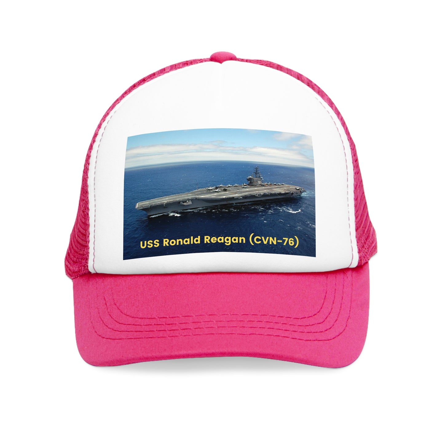 USS Ronald Reagan (CVN-76) Navy POD Smileandlaughtees Mesh Cap