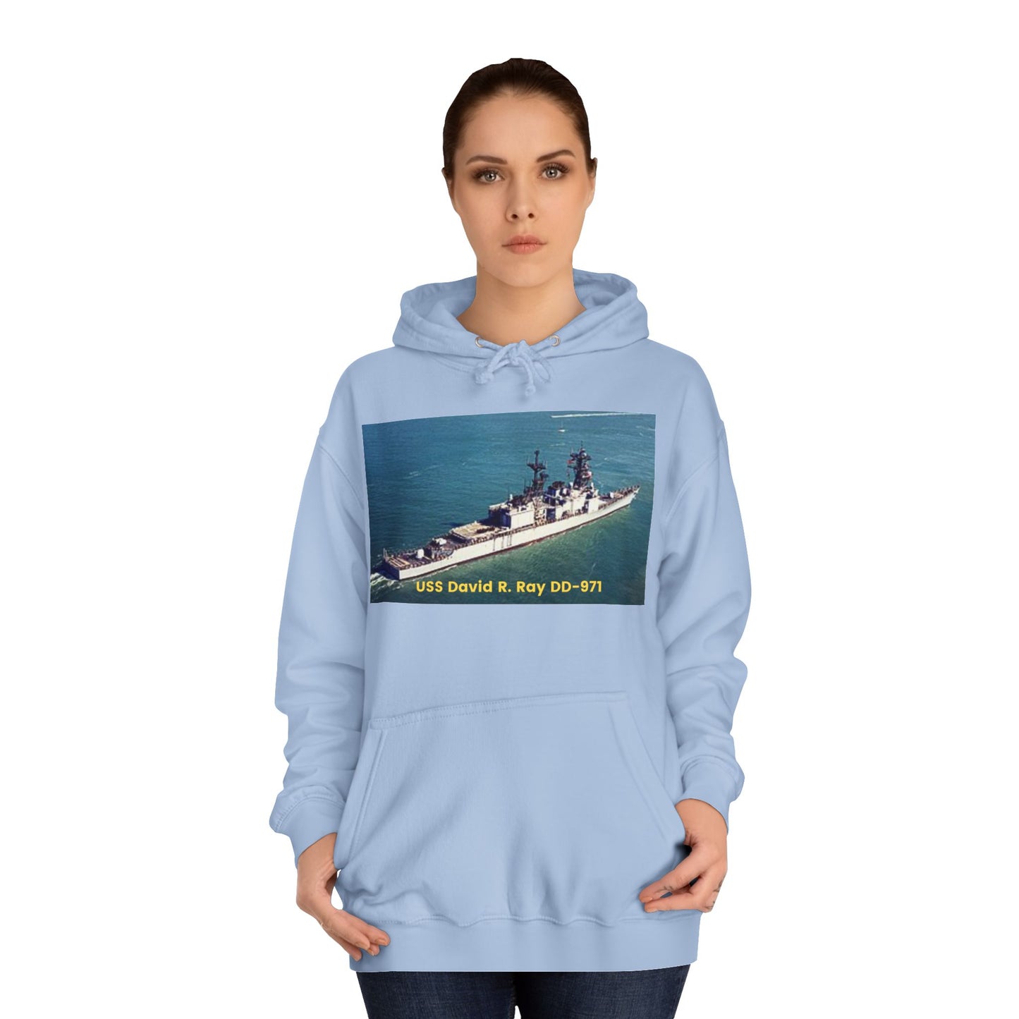 USS David R. Ray DD-971 Navy POD Smileandlaughtees Unisex College Hoodie