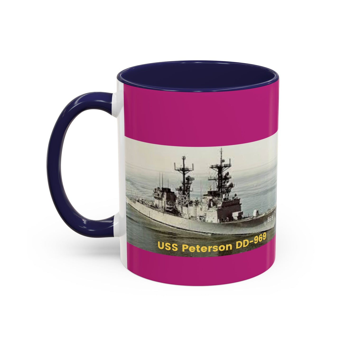 USS Peterson DD-969 Navy POD Smileandlaughtees Accent Coffee Mug (11, 15oz)