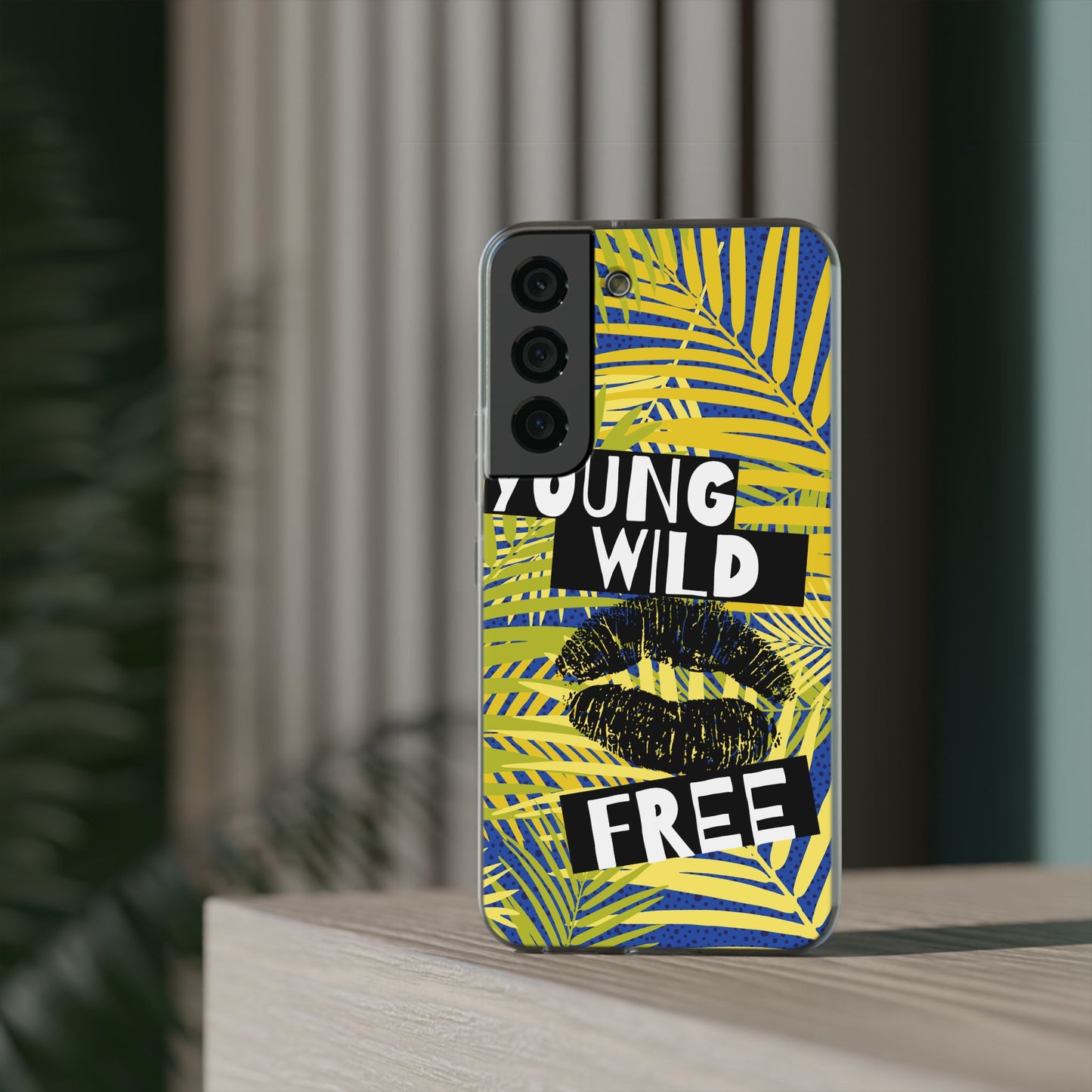 Young Wild Free SmileandLaughTees Flexi Phone Case