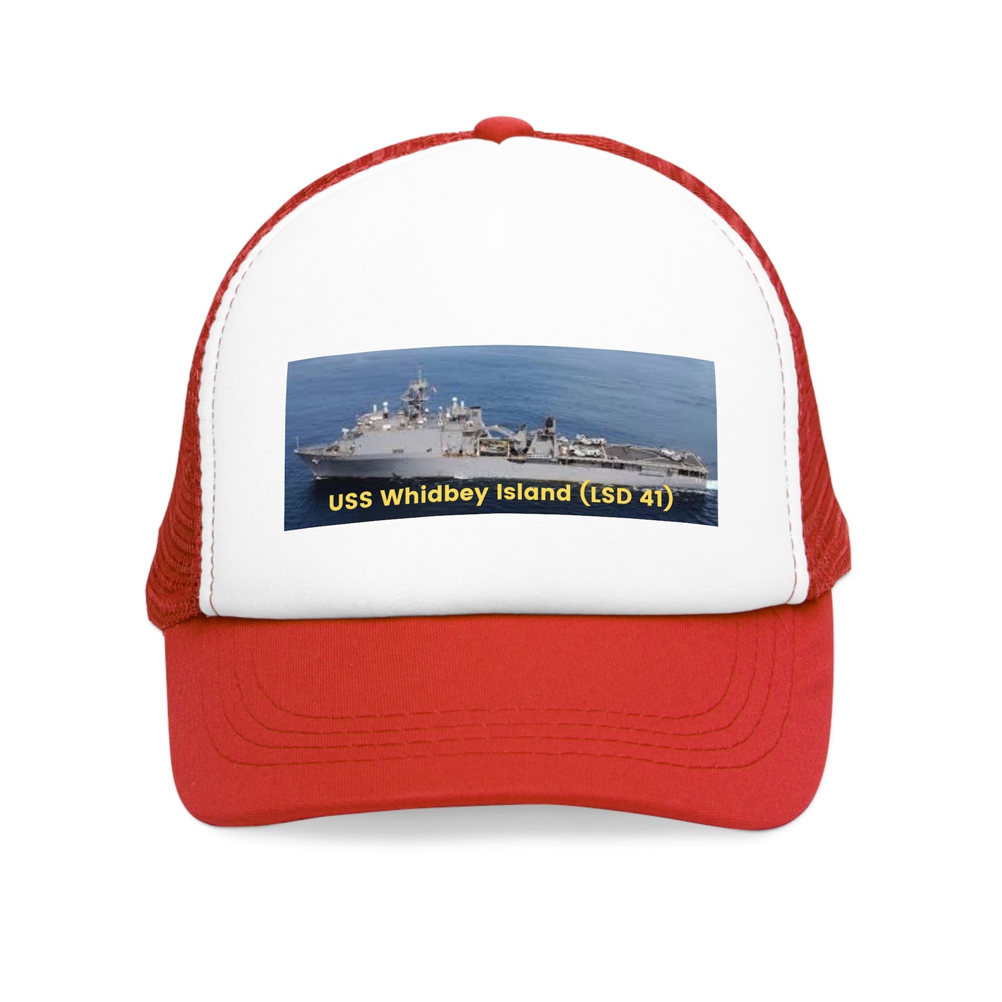 USS Whidbey Island (LSD 41) Navy POD Smileandlaughtees Mesh Cap