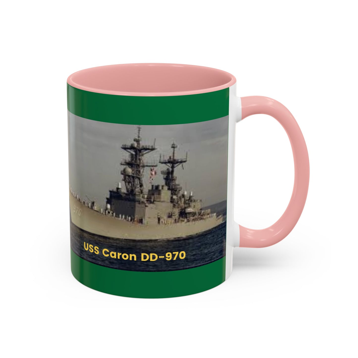 USS Caron DD-970 Navy POD Smileandlaughtees Accent Coffee Mug (11, 15oz)