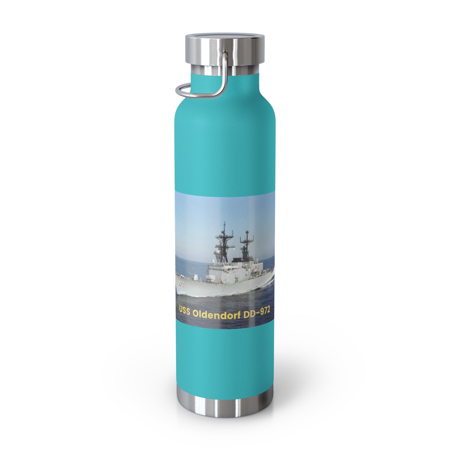 USS John Young DD-973 Navy POD Smileandlaughtees Copper Vacuum Insulated Bottle, 22oz