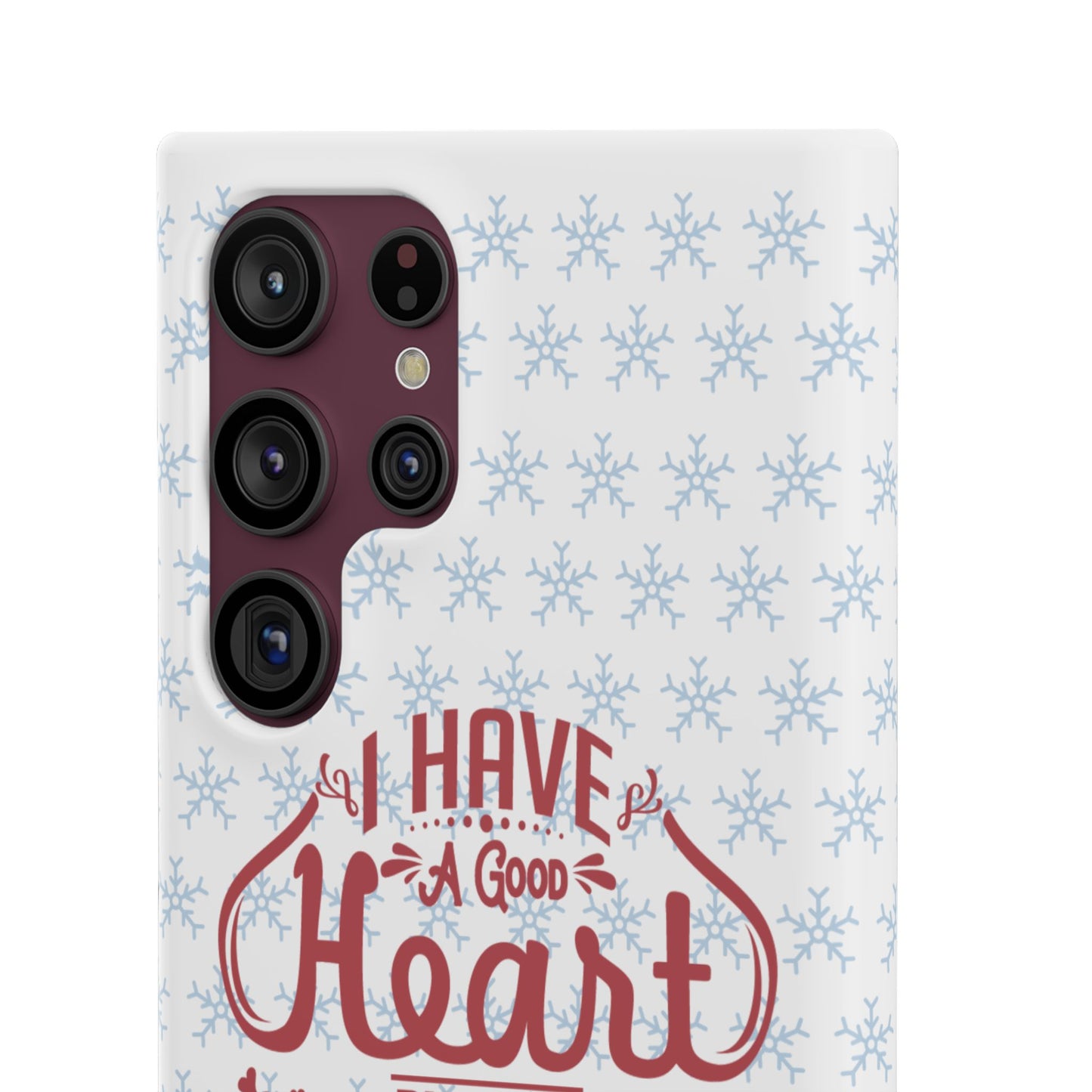 I’ve Got A Good Heart But This Mouth SmileandLaughTees Snap Phone Case