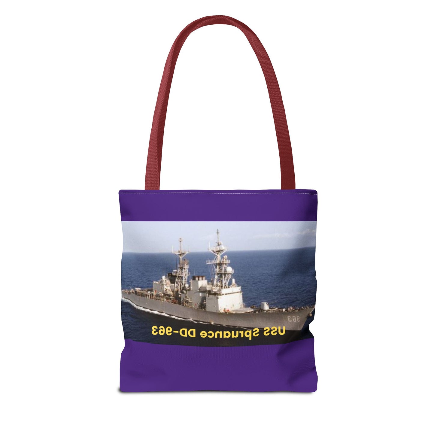 USS Spruance DD-963 Navy POD Smileandlaughtees Tote Bag (AOP)