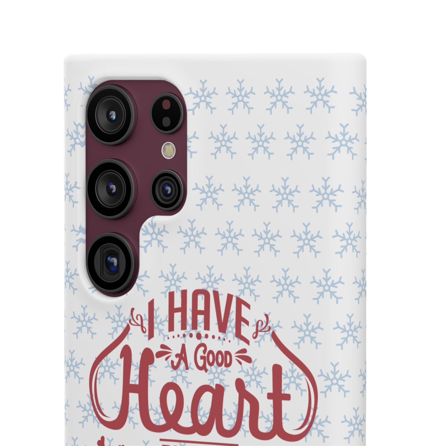 I’ve Got A Good Heart But This Mouth SmileandLaughTees Snap Phone Case