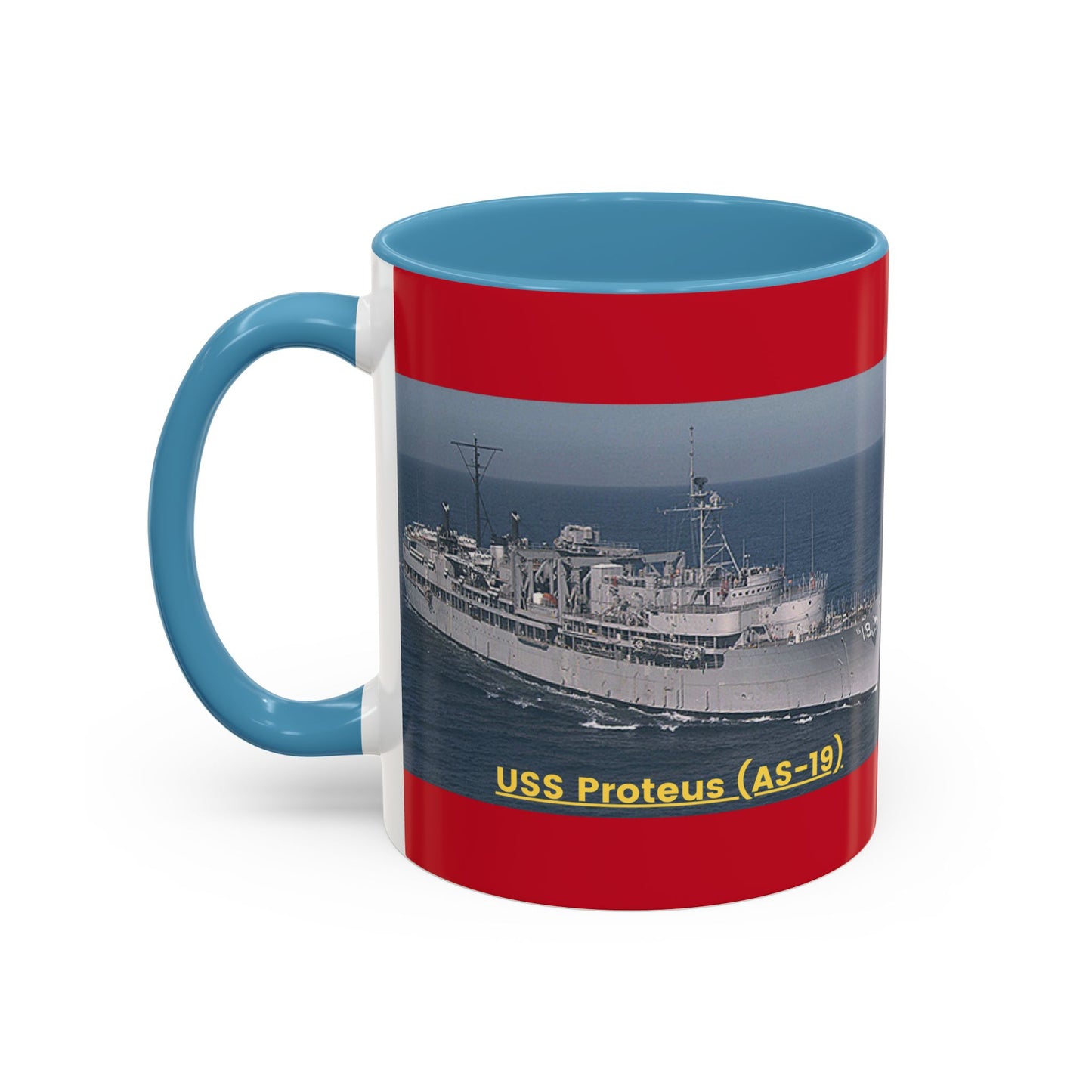 USS Proteus (AS-19) Navy POD Smileandlaughtees Accent Coffee Mug (11, 15oz)