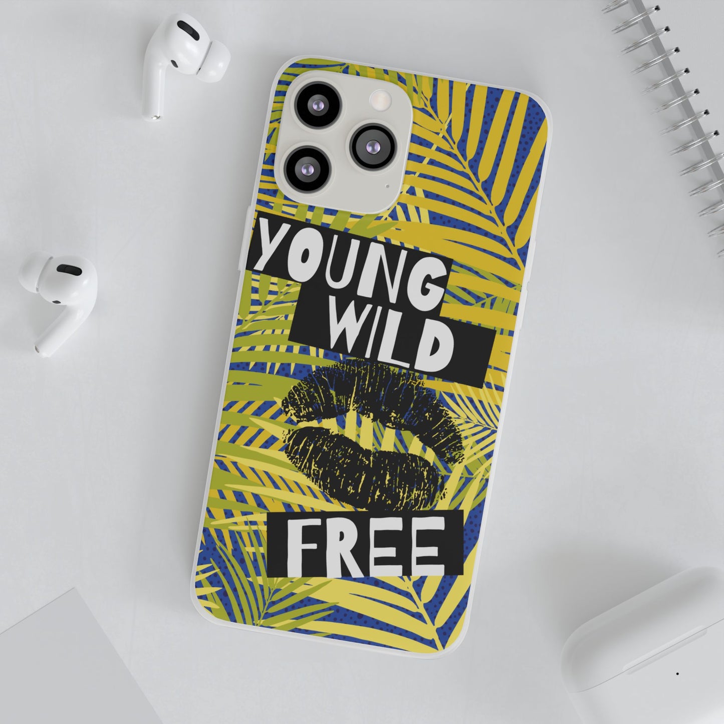 Young Wild Free SmileandLaughTees Flexi Phone Case