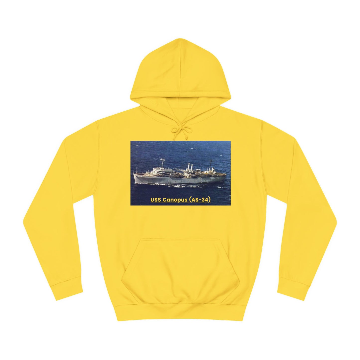 USS Canopus (AS-34) Navy POD Smileandlaughtees  Unisex College Hoodie