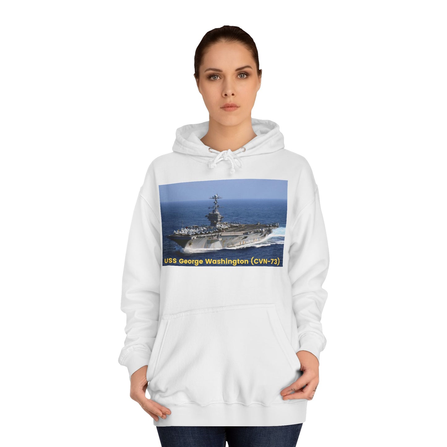 USS George Washington (CVN-73) Navy POD Smileandlaughtees Unisex College Hoodie