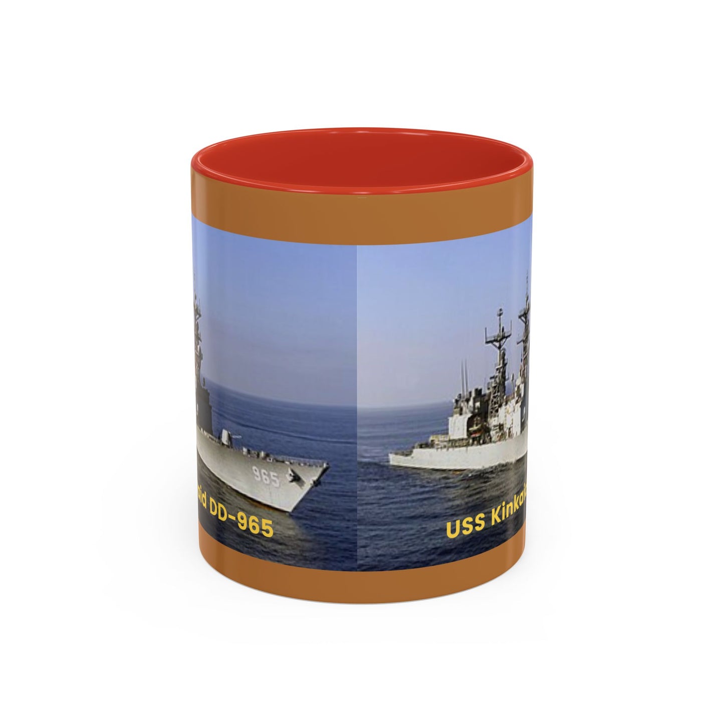 USS Kinkaid DD-965 Navy POD Smileandlaughtees Accent Coffee Mug (11, 15oz)