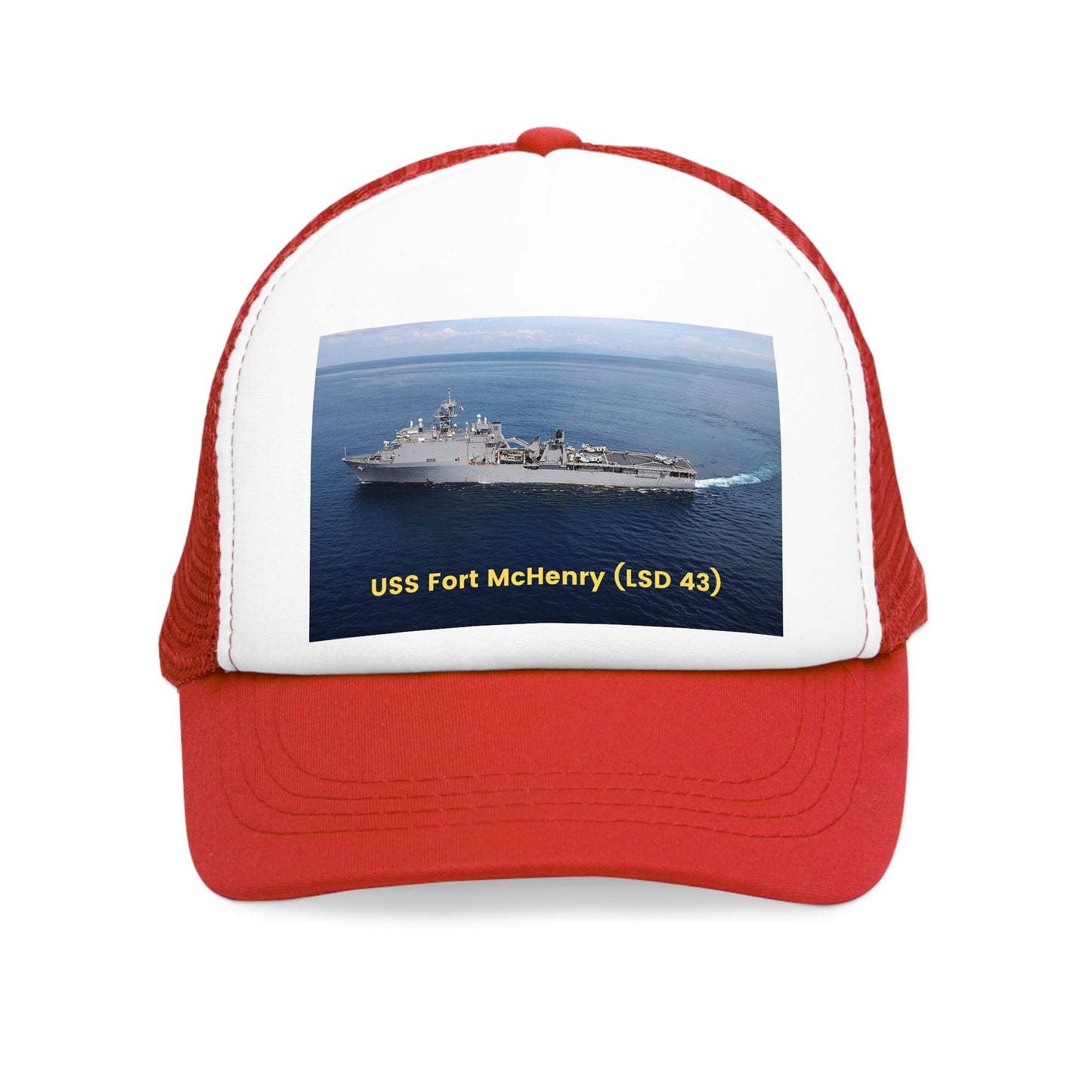 USS Fort McHenry (LSD 43) Navy POD Smileandlaughtees Mesh Cap