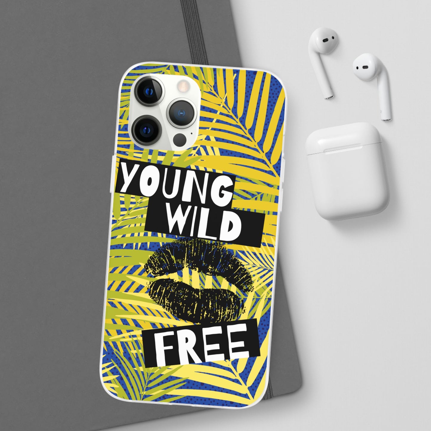 Young Wild Free SmileandLaughTees Flexi Phone Case