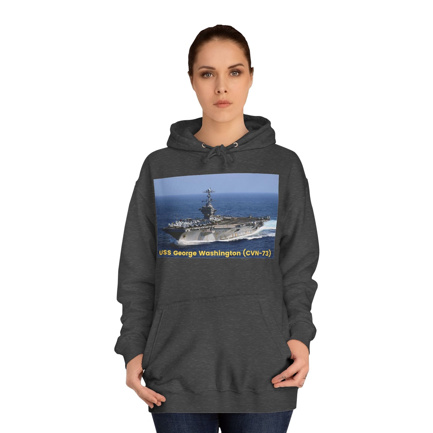 USS George Washington (CVN-73) Navy POD Smileandlaughtees Unisex College Hoodie